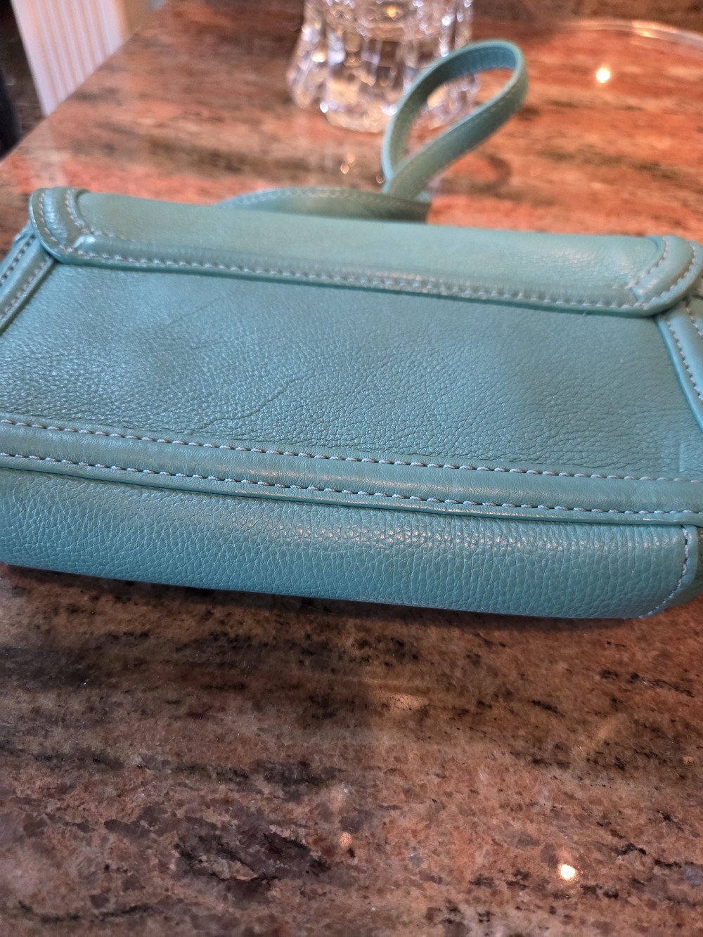 Tory Burch Teal Leather Crossbody with Coordinating Coin Purse - Picture 5 of 9
